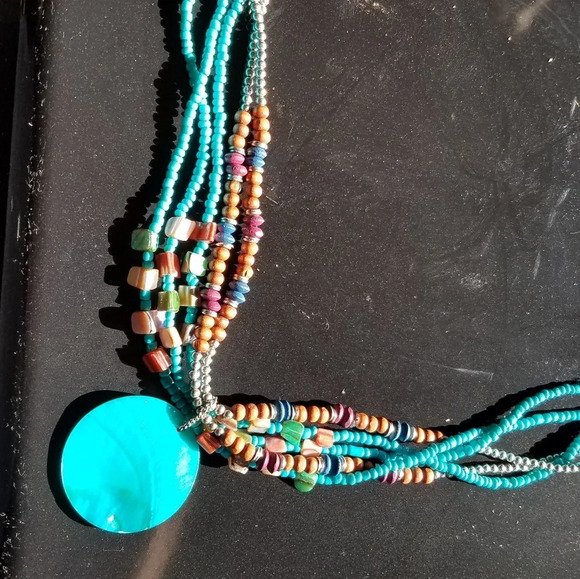 Multi Strand Beaded Necklace - Picture 4 of 7